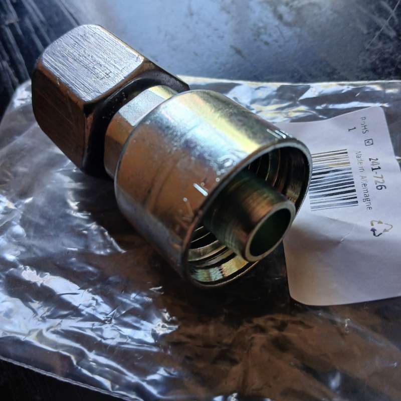 Parker Hydraulic Swivel 1/2 in Hose to UNF 7/8-14 Female, 10648-10-8