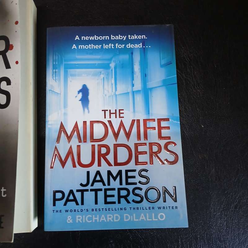 three thriller novels: "The River Murders" by James Patterson & James O. Born "The Profiler Diaries