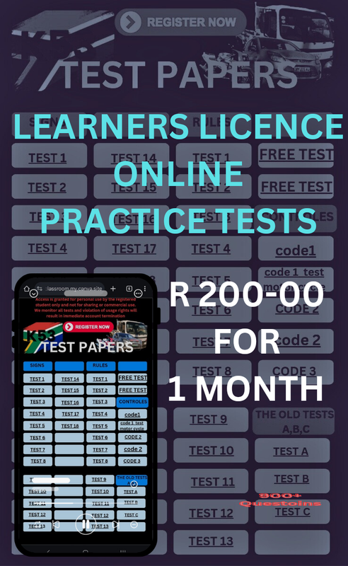 K53 online learners licence practice test