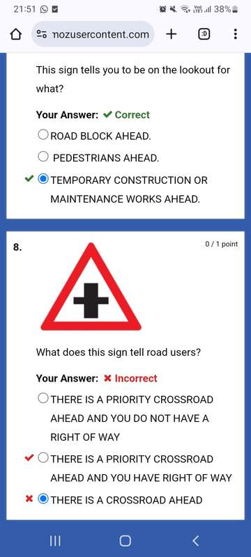 K53 online learners licence practice test