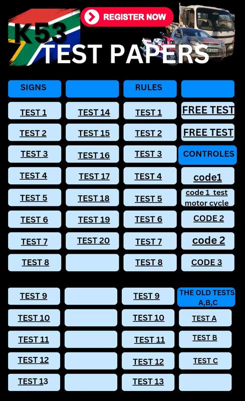 K53 online learners licence practice test
