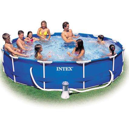 Intex Metal Frame Pool Set 366 x 76cm (with 220-240V Filter Pump)