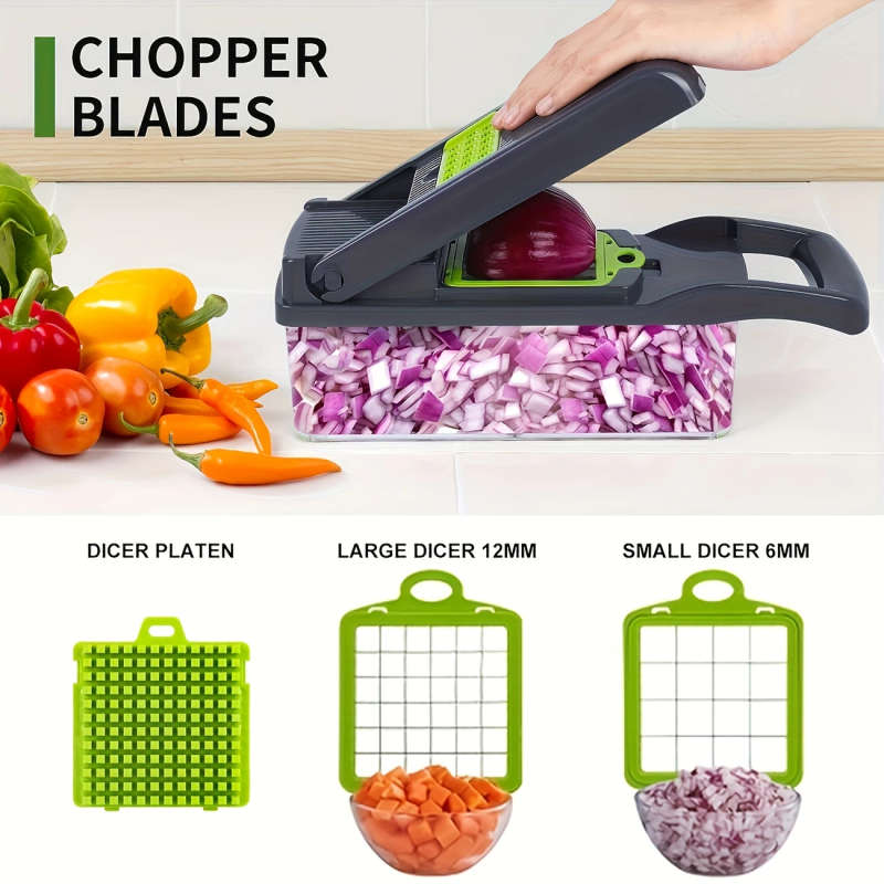 14-in-1 Multifunctional Vegetable Chopper & Food Slicer  All-in-One Kitchen Tool