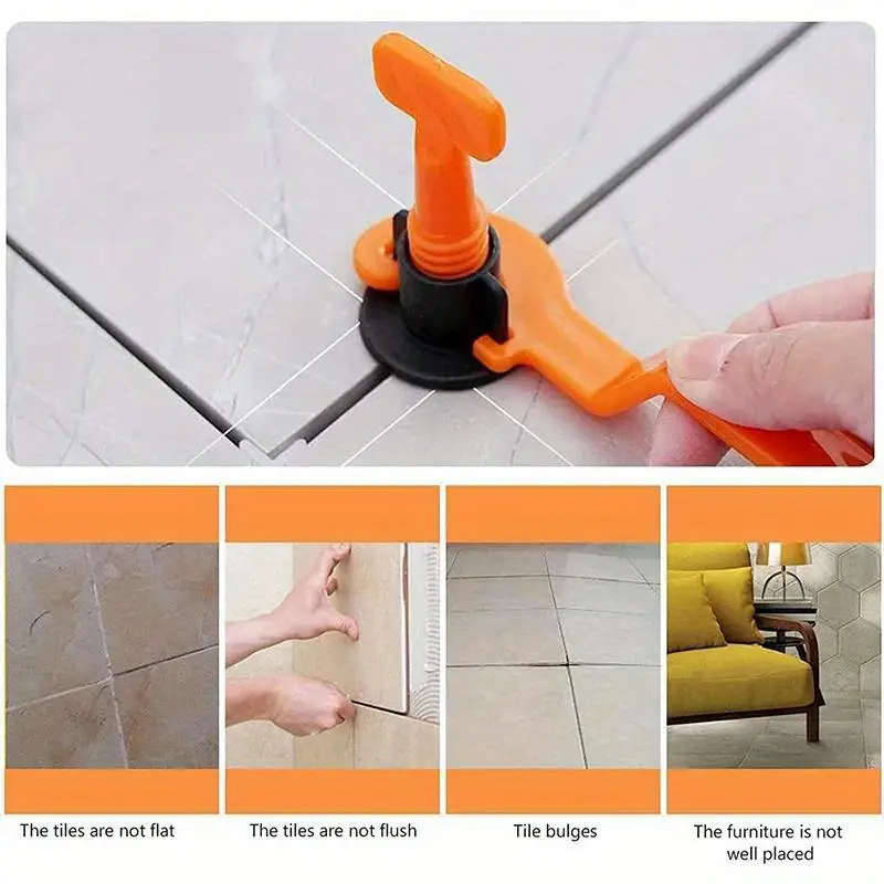 Construction Tools Reusable Tile Leveling System