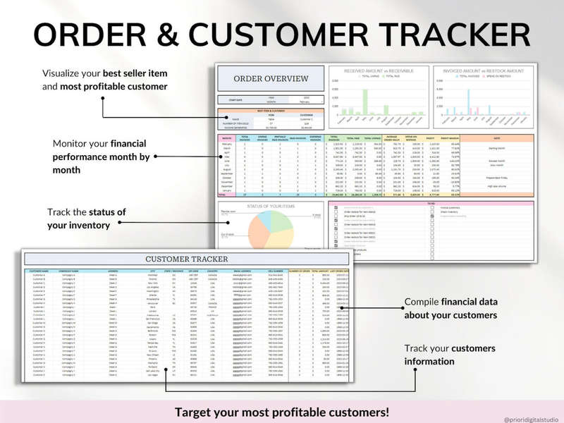 Ultimate Service Business Spreadsheet Bundle Sheet (Excel and Google Sheet)