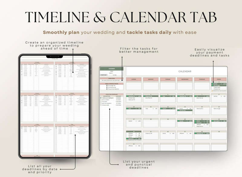 Ultimate Wedding Planner Excel and Google Sheet Tamplate
