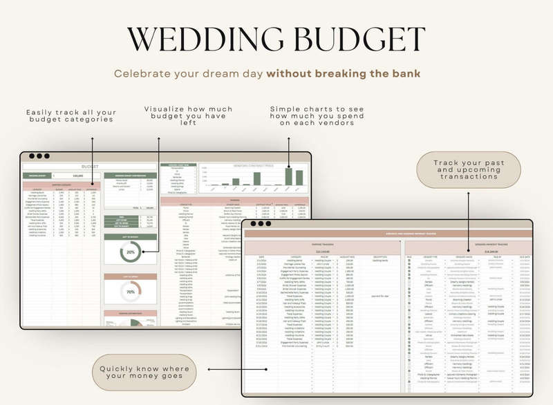 Ultimate Wedding Planner Excel and Google Sheet Tamplate