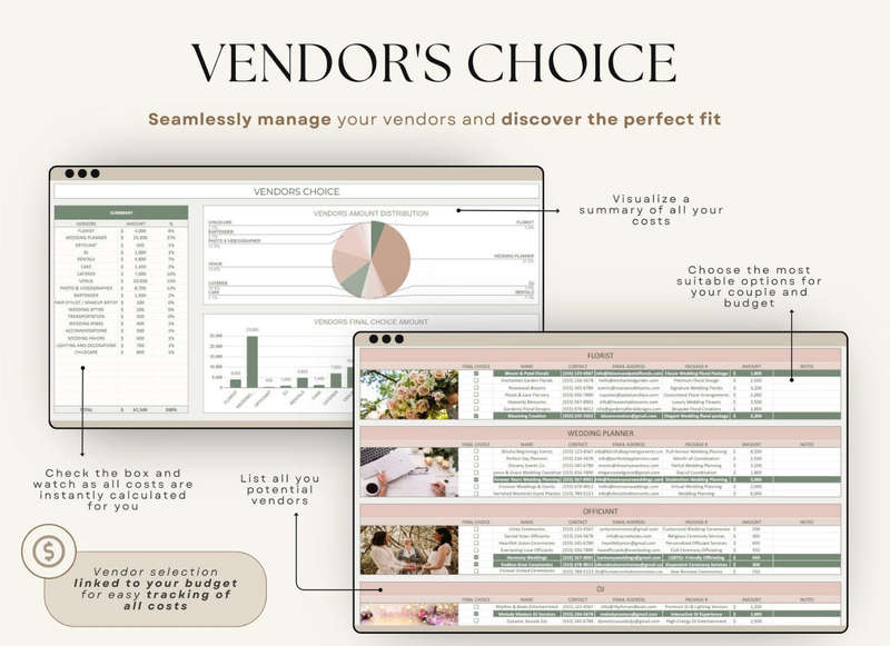 Ultimate Wedding Planner Excel and Google Sheet Tamplate