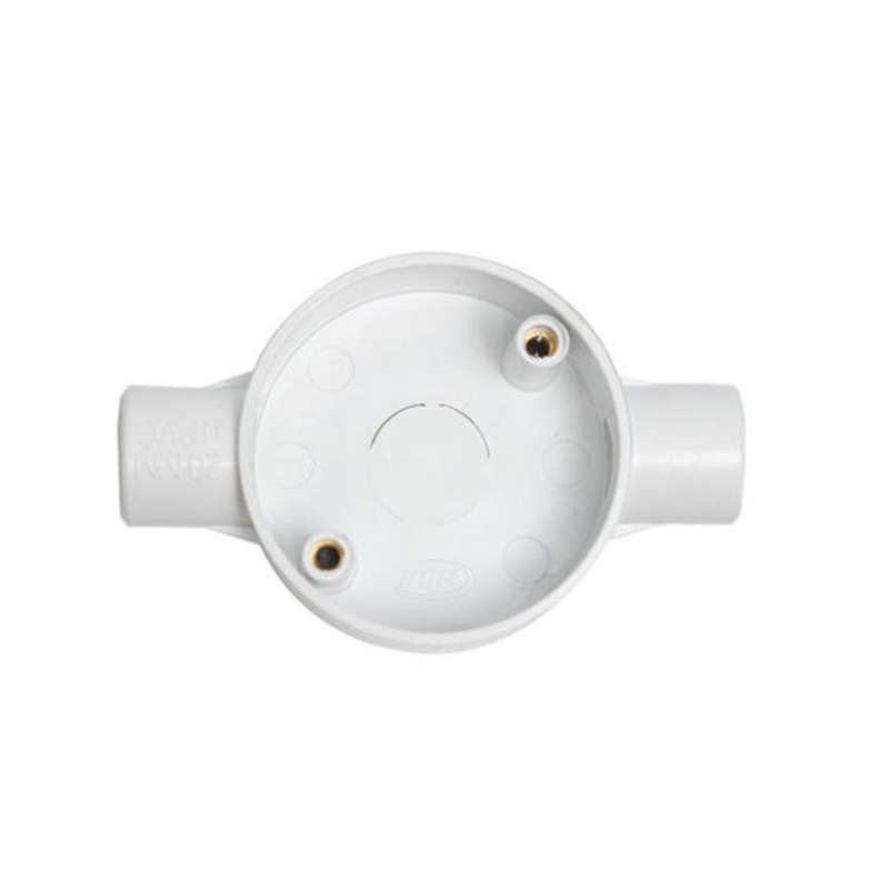 2-Way 20mm PVC Conduit Round Box