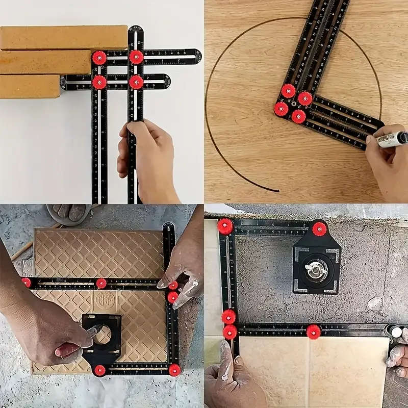 1pc Movable Multi-angle Measuring Ruler