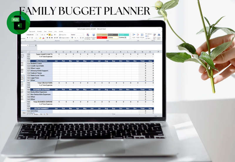 Family Budget Planner Excel Spread Sheet and Google Sheet