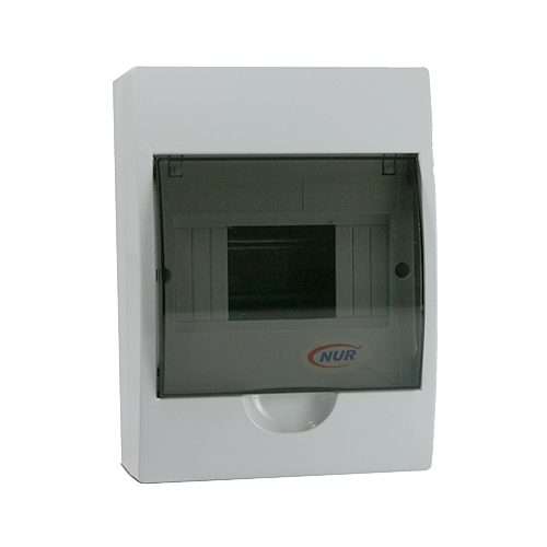 NUR 6-Way PVC Surface Mount DIN Rail Distribution Board