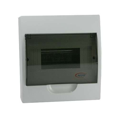 NUR 8-Way PVC Surface Mount DIN Rail Distribution Board