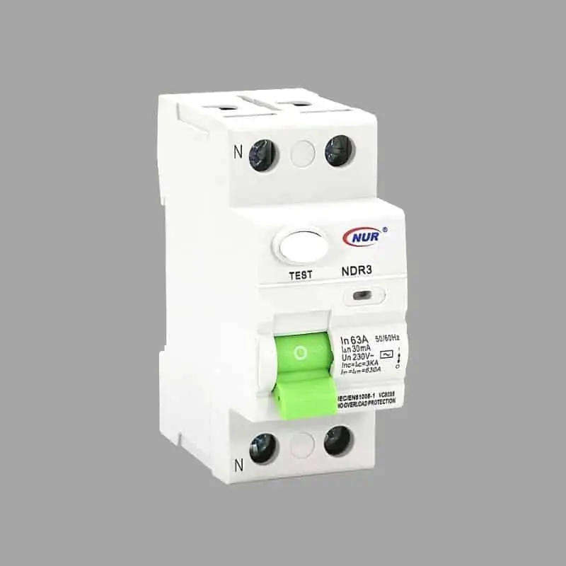 NDR-3 DIN Rail Earth Leakage Circuit Breaker (ELCB)  2 Pole