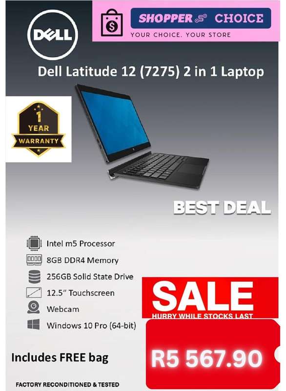 Dell Latitude 7275  Sleek 2-in-1 Mobility with Solid Performance