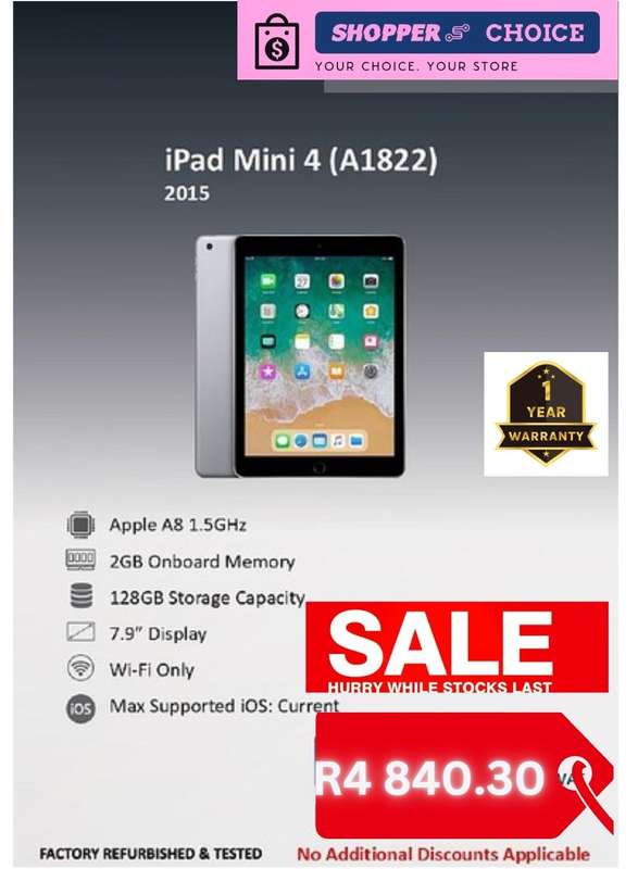 Apple iPad Mini 4 (7.9)  Compact Powerhouse in Space Grey