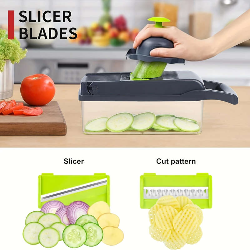 14-in-1 Multifunctional Vegetable Chopper & Food Slicer  All-in-One Kitchen Tool