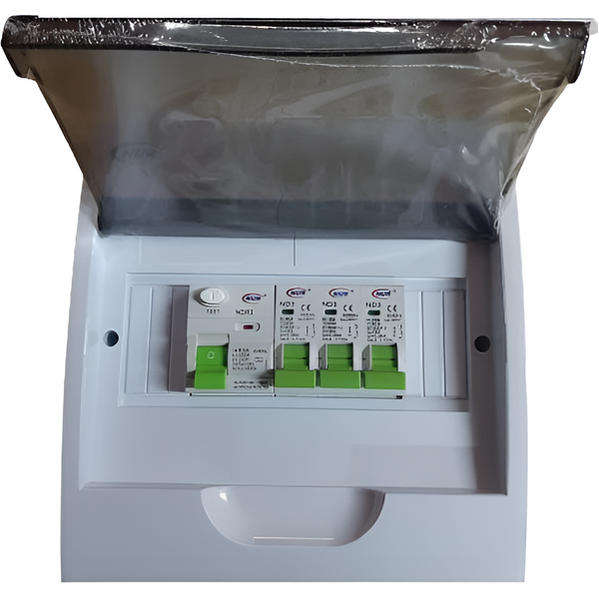 8-Way Surface Mount PVC Distribution Board Kit (63A Earth Leakage + 3 MCBs)