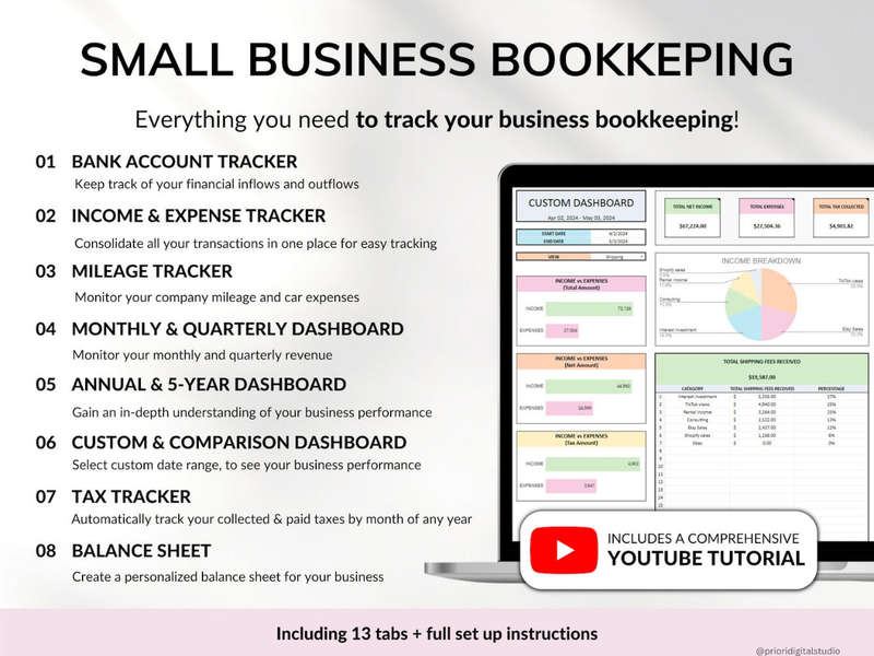 Ultimate Service Business Spreadsheet Bundle Sheet (Excel and Google Sheet)