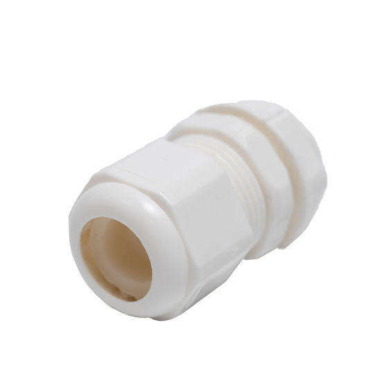 White Compression Gland Universal 20mm PVC