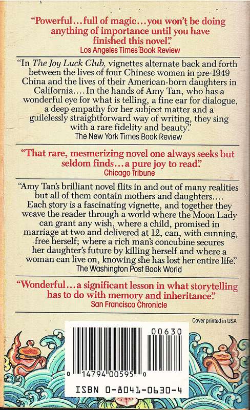 The Joy Luck Club - Amy Tan