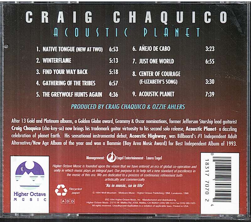 Craig Chaquico - Acoustic Planet CD