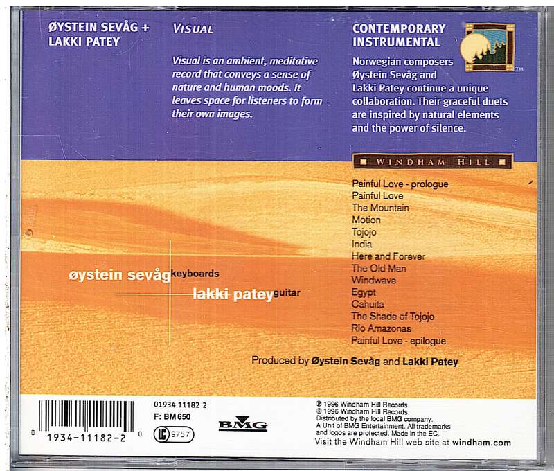 Øystein Sevåg + Lakki Patey  Visual CD