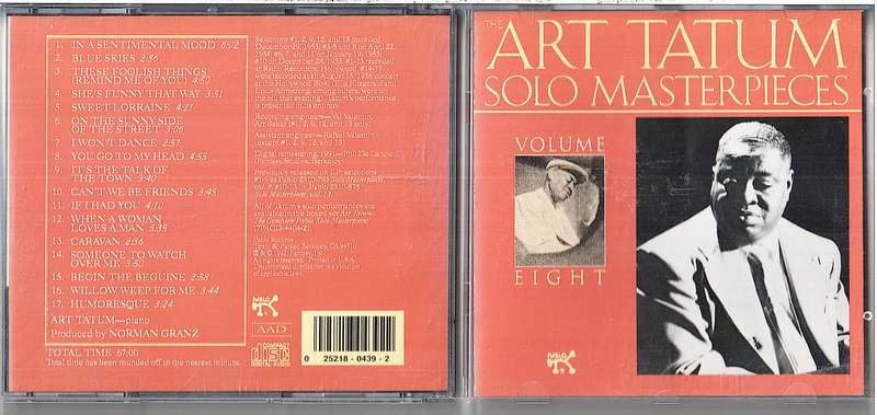 Art Tatum  The Art Tatum Solo Masterpieces, Volume Eight CD