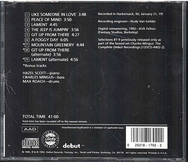 Hazel Scott -Relaxed Piano Moods CD [LIMITED EDITION]