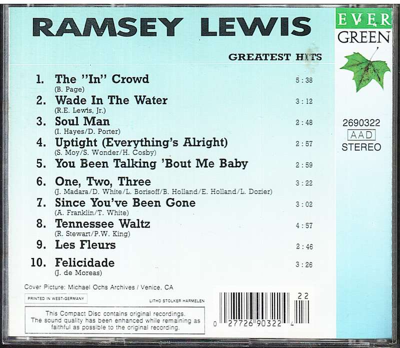 Ramsey Lewis - Greatest Hits CD