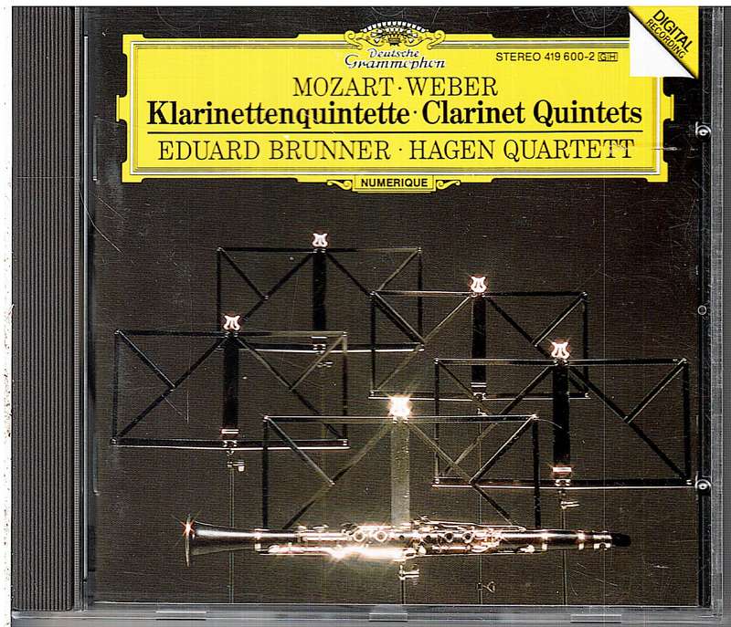 Mozart/Weber:  Clarinet Quintets - Eduard Brunner · Hagen Quartett CD