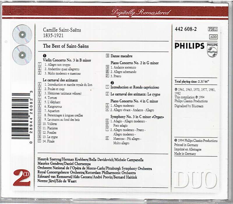 Saint-Saens: The Best of 2 CD Set