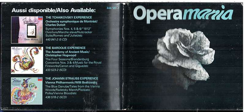 Operamania 5 CD set - Cecilia Bartoli/Kathleen Battle/Jose Carreras et al
