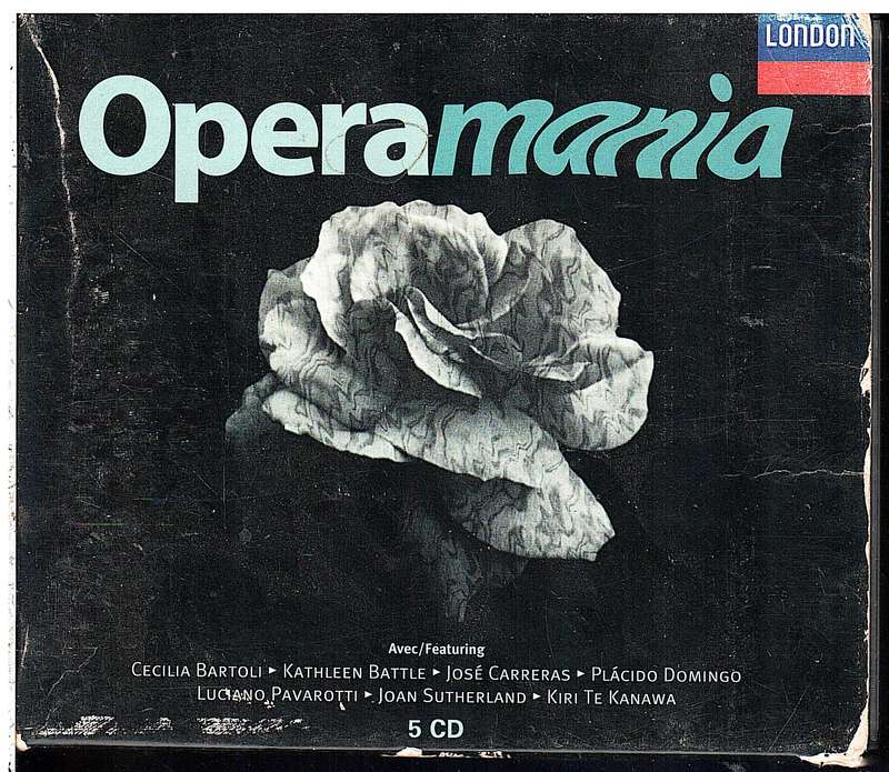 Operamania 5 CD set - Cecilia Bartoli/Kathleen Battle/Jose Carreras et al