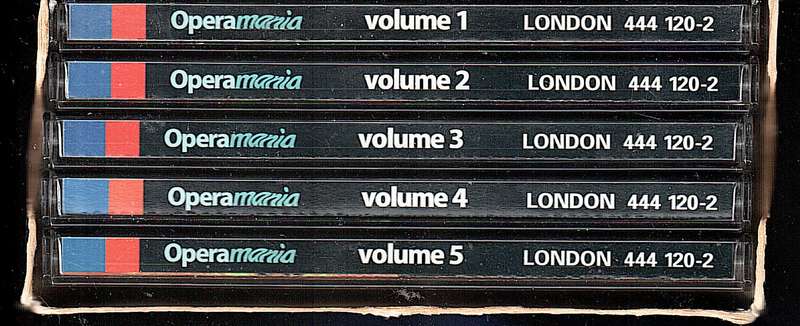 Operamania 5 CD set - Cecilia Bartoli/Kathleen Battle/Jose Carreras et al