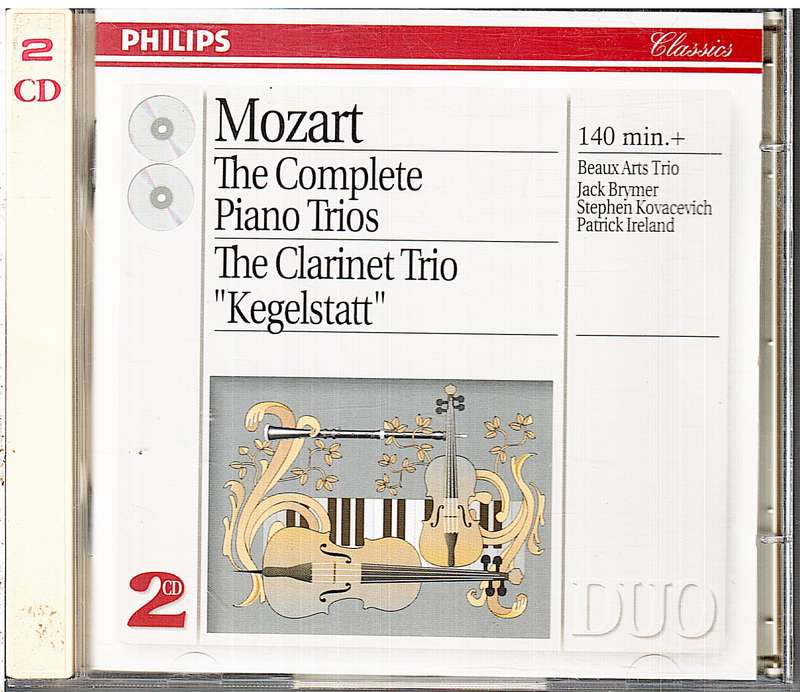 Mozart: The Complete Piano Trios, The Clarinet Trio "Kegelstatt" - Beaux Arts Trio 2 CD Set