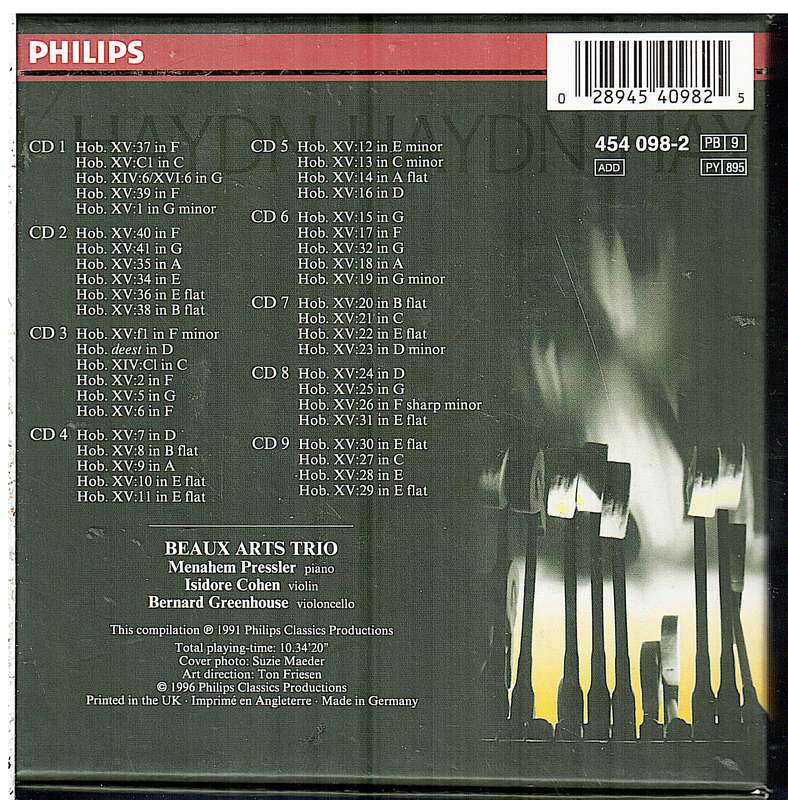 Haydn: Complete Piano Trios 9 CD set - Beaux Arts Trio