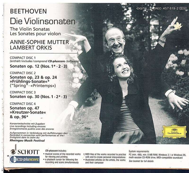 Beethoven: The Violin Sonatas 4 CD Set - Anne-Sophie Mutter (violin), Lambert Orkis (Piano)