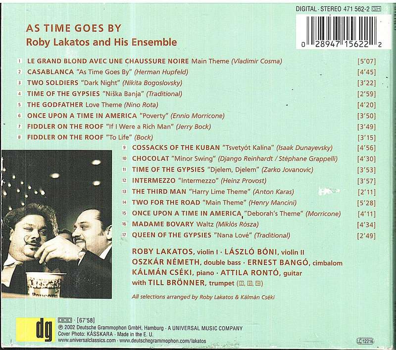 Lakatos - As Time Goes By CD Digipak