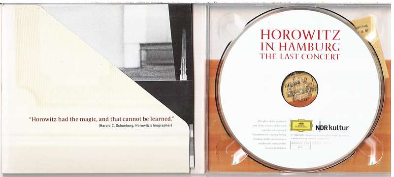 Vladimir Horowitz in Hamburg: The Last Concert CD