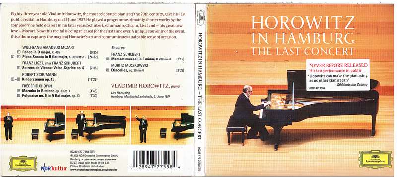 Vladimir Horowitz in Hamburg: The Last Concert CD