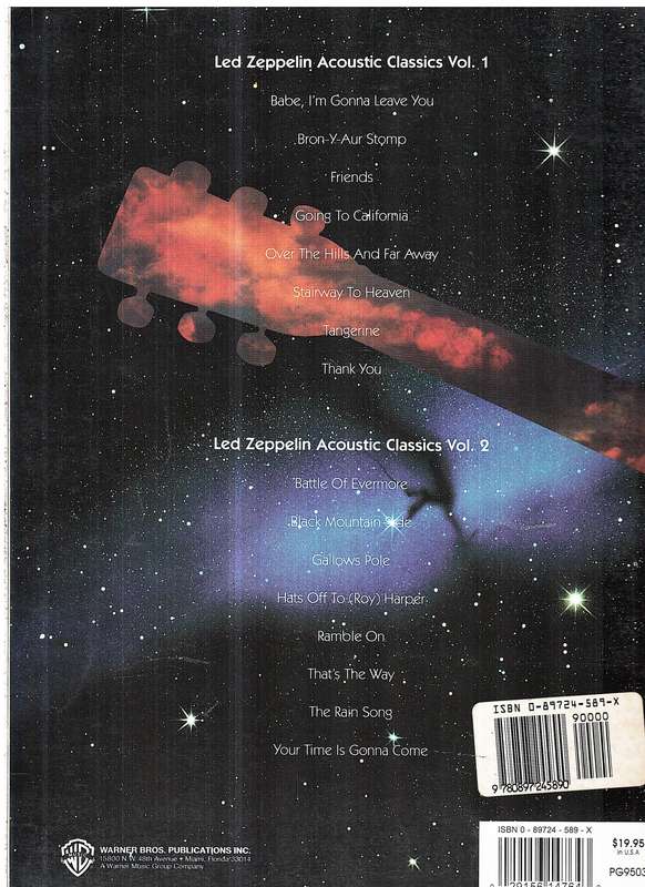Led Zeppelin: Acoustic Classics Volume 1 - Authentic Guitar Tab Edition