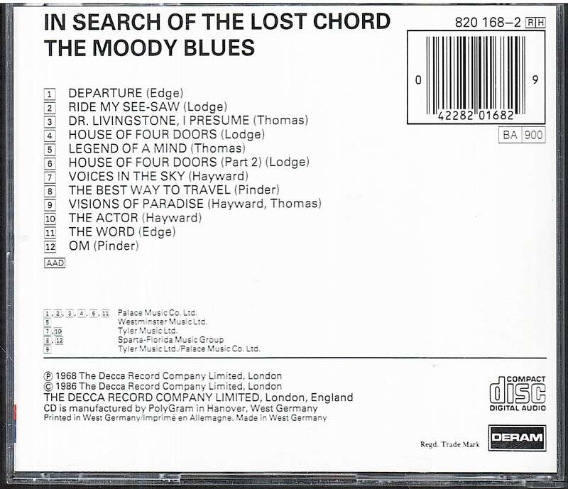 The Moody Blues - In Search of the Lost Chord CD