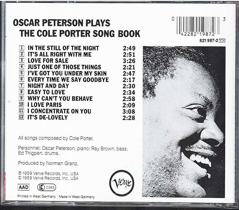 Oscar Peterson - ...Plays the Cole Porter Songbook CD