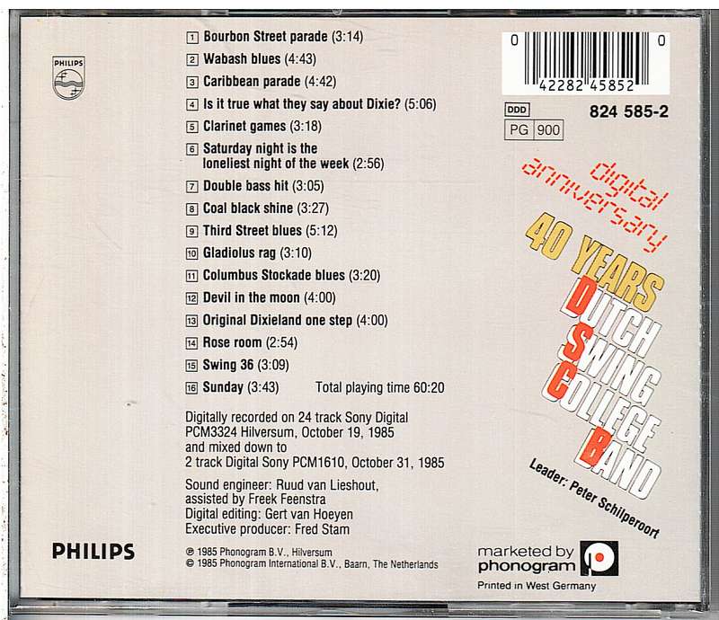 The Dutch Swing College Band - Digital Anniversary:40 Years D.S.C. CD