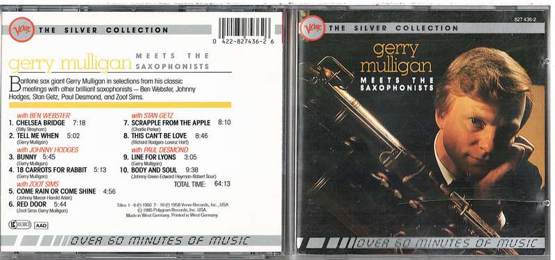 Gerry Mulligan: Meets the Saxophonists CD (Verve Silver Collection) [GERMAN IMPORT]