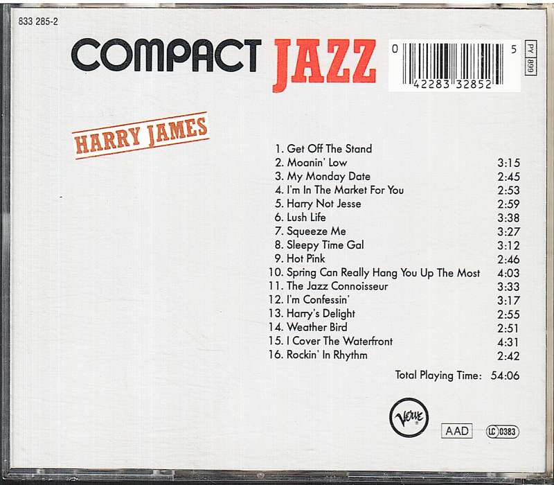 Harry James - Compact Jazz CD