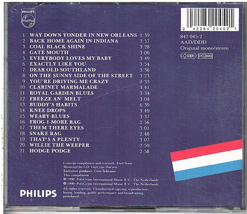 The Dutch Swing College Band - Back In Time (1990-1945) CD