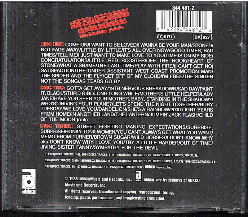 The Rolling Stones - Singles Collection: The London Years 3xCD Fat box