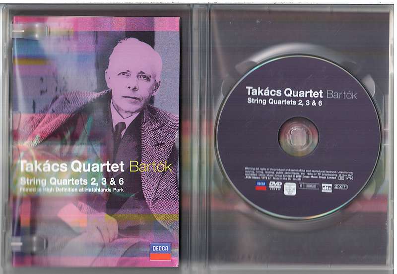 Takacs Quartet: Bartok String Quartets 2, 3 & 6 DVD